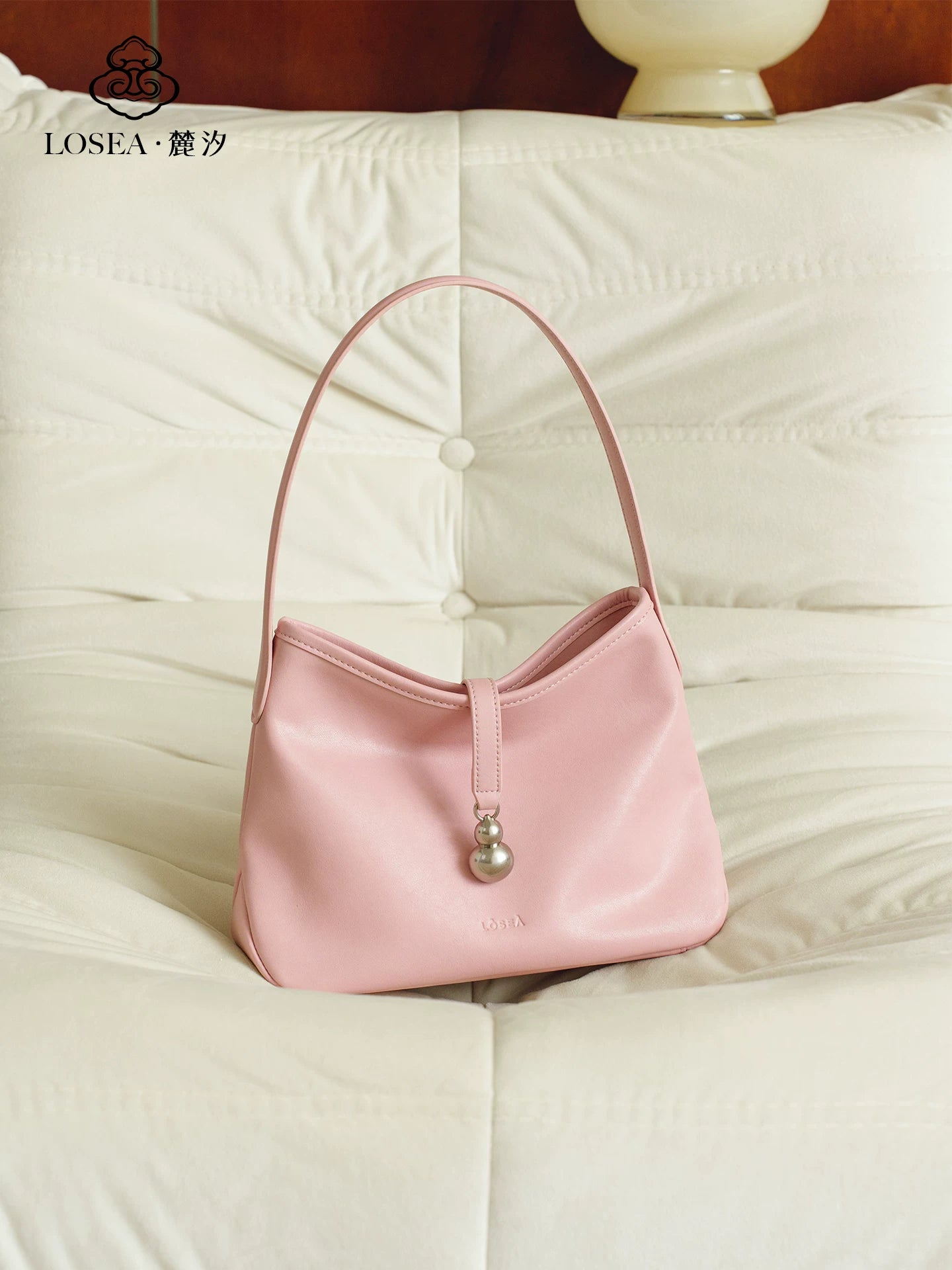 LOSEA Cowhide Gourd Shoulder Tote Bag