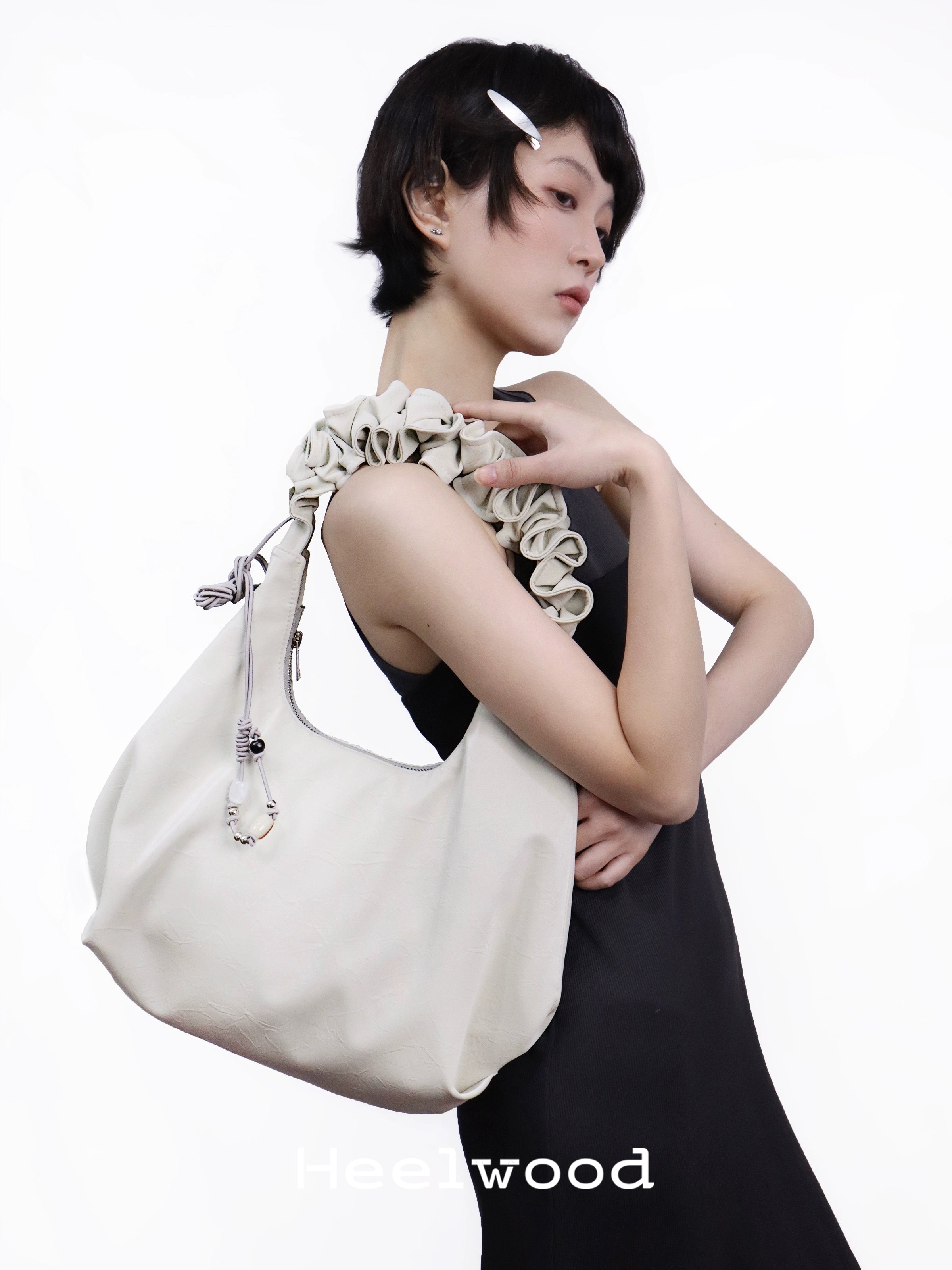 Heelwood Pleated Tote Shoulder Messenger Bag