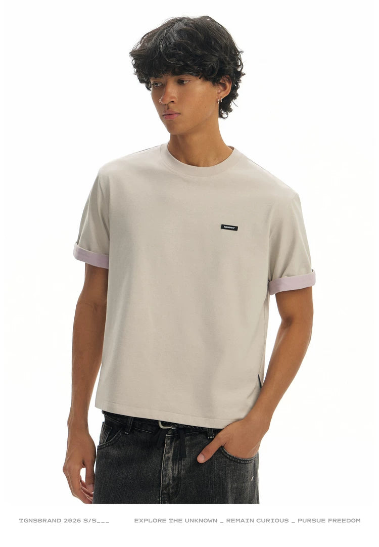 TGNS Contrasting Sleeve Casual Tee