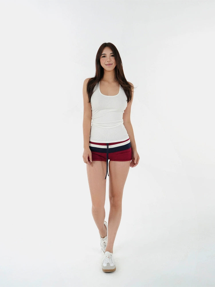 Jim Kennet Vintage Contrast Wide Stripe Knitted Shorts