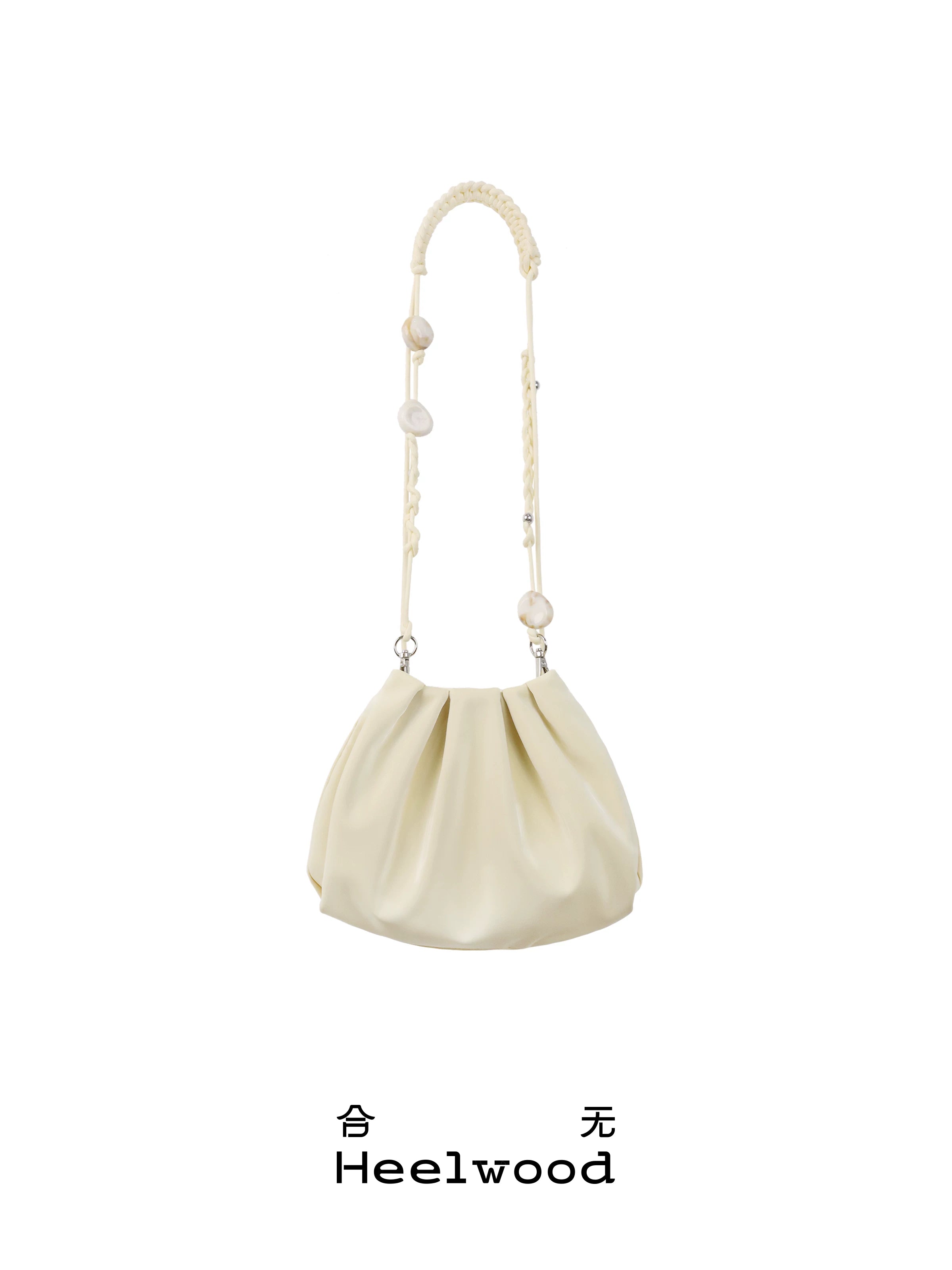 Heelwood Beaded Pleated Messenger Bag