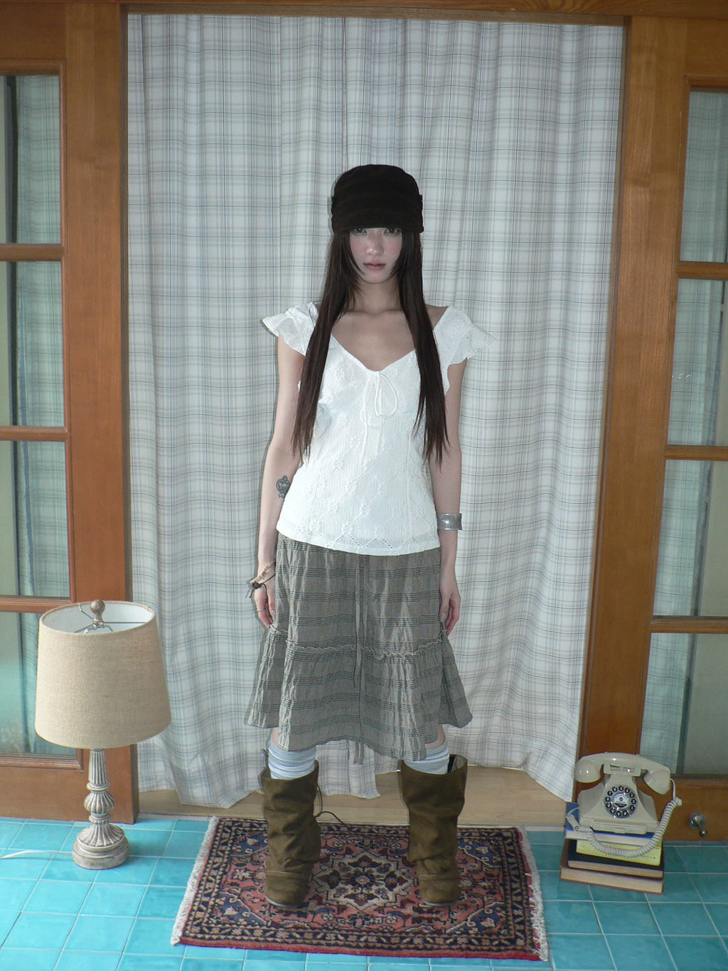 Ang: Project Versatile Striped Elastic Waist Skirt