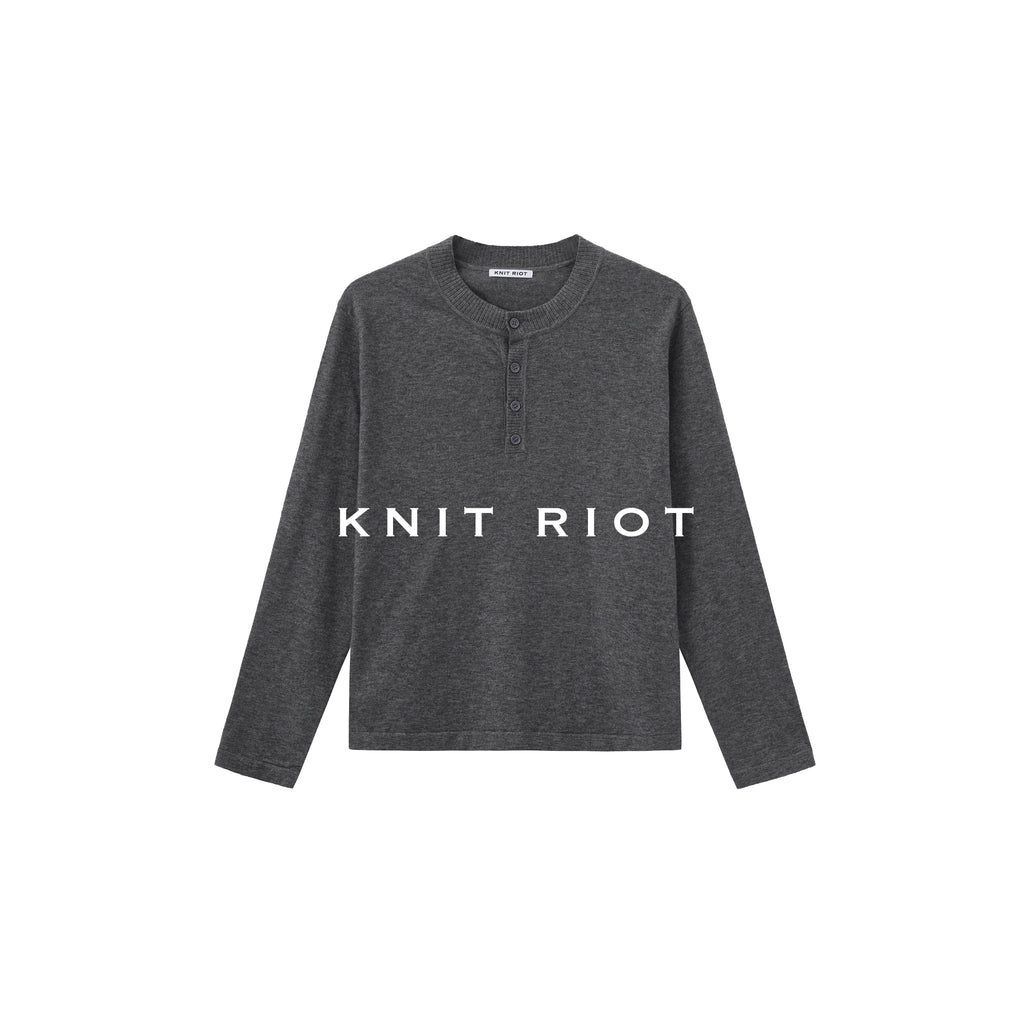 KNITRIOT Simple Skin-friendly Bottoming Long-sleeved Knitted Sweater