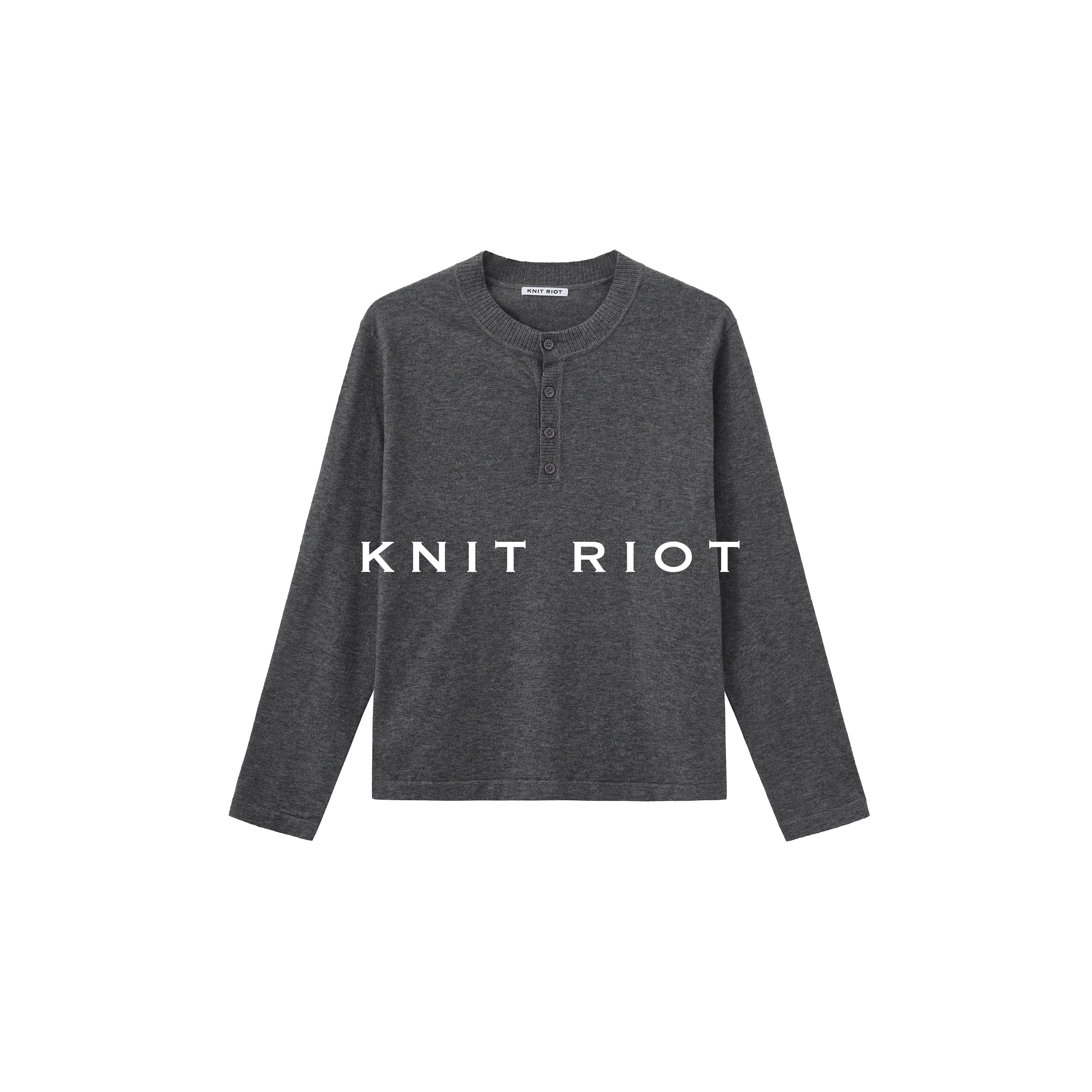 KNITRIOT Simple Skin-friendly Bottoming Long-sleeved Knitted Sweater