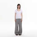 WLNEXT Premium U-neck Comfortable Casual Tee