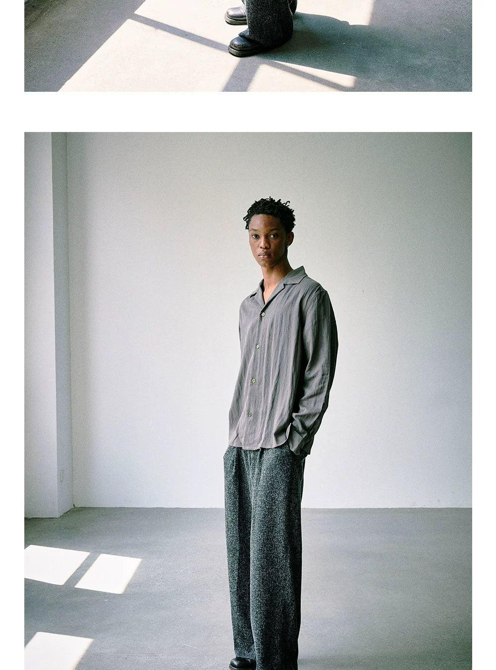 Anniehall Loose Anti-Wrinkle Drape Trousers