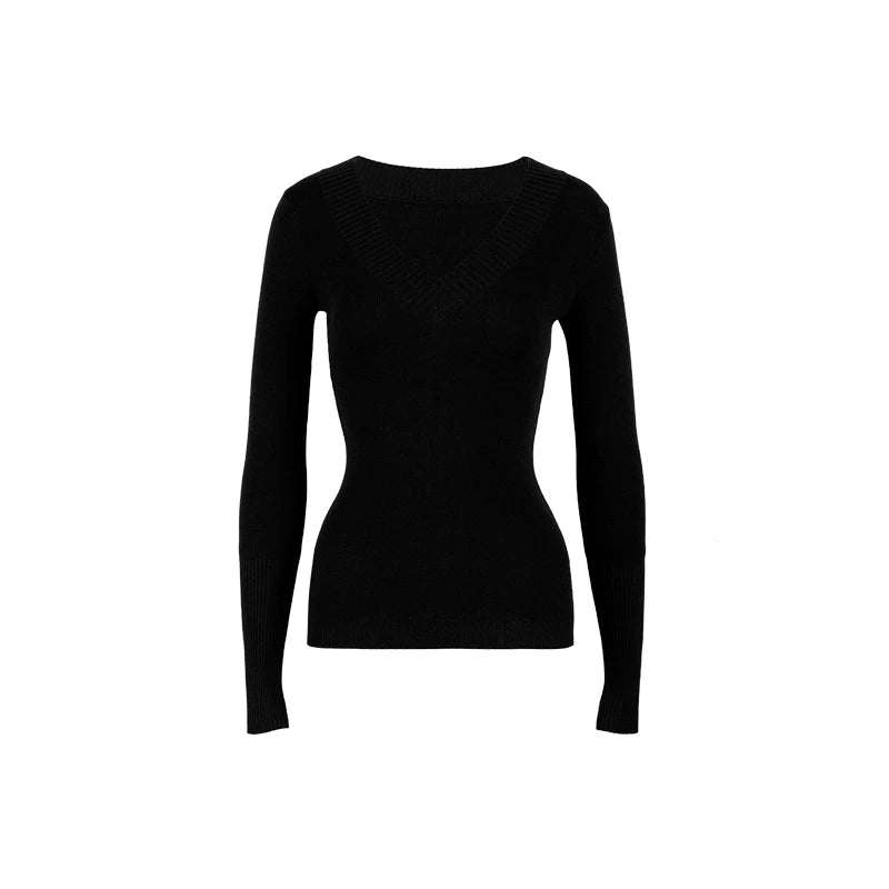 Audwyn Wool-blend V-neck Slim-knit Sweater