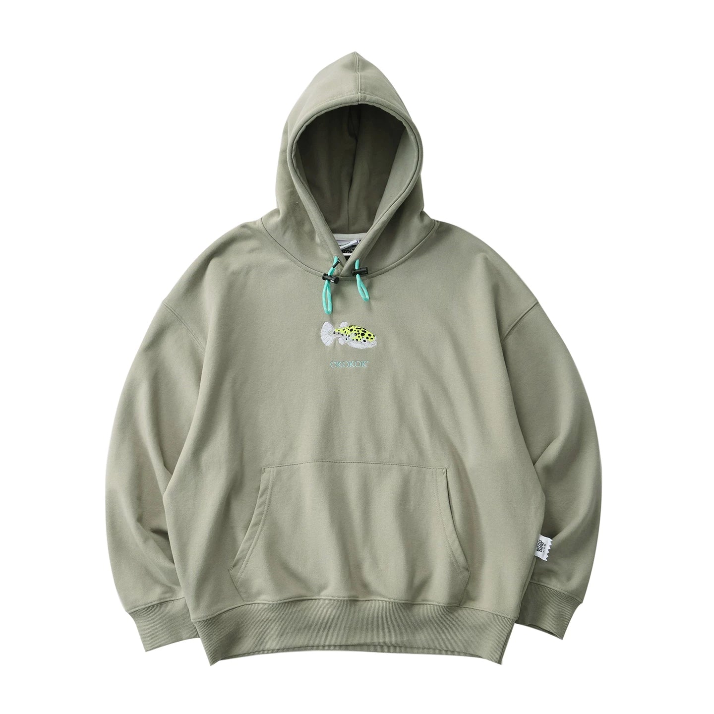 Battles Loose Contrast Embroidered Hooded Sweater