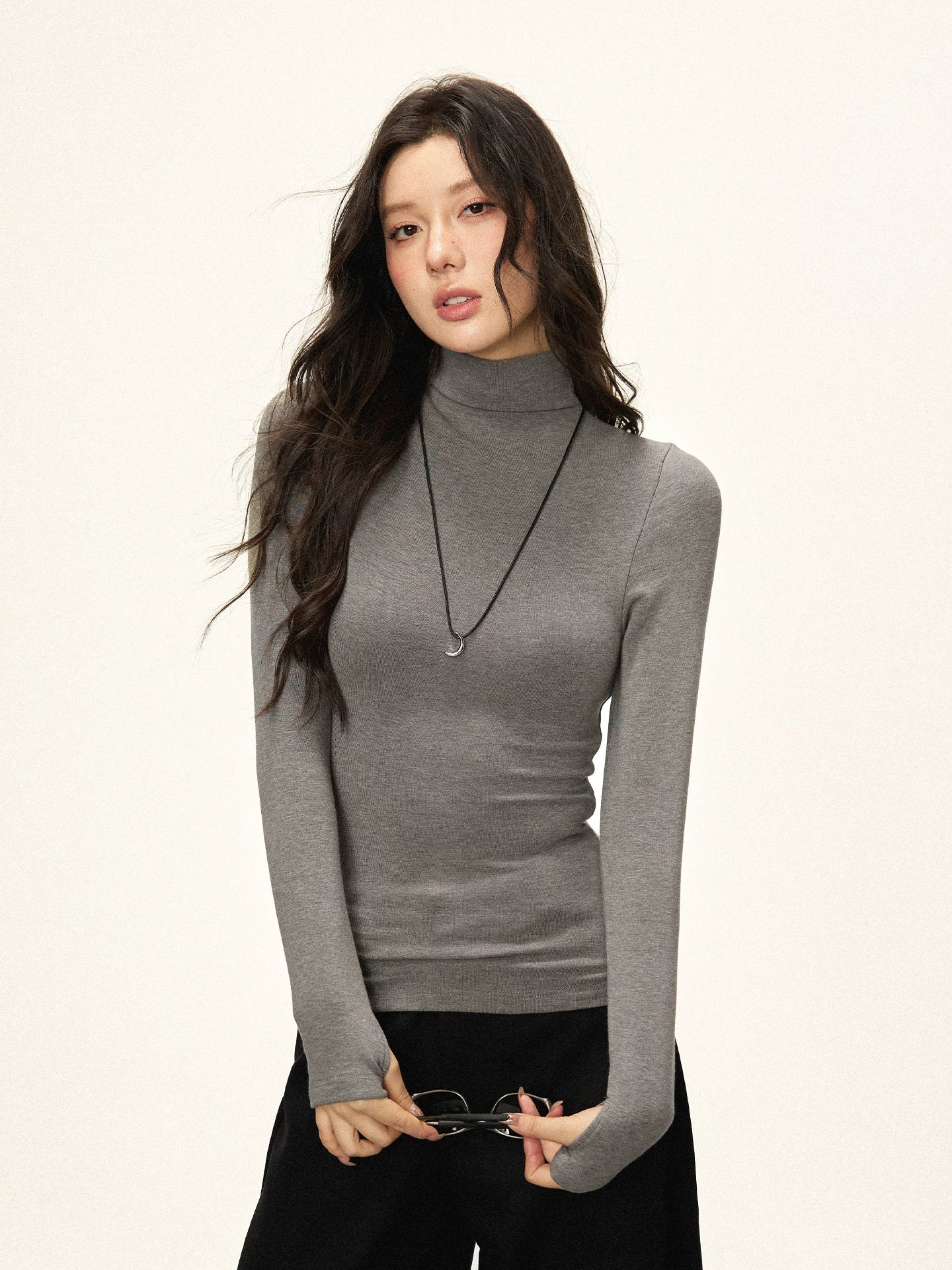 Cherry Melody Turtleneck Knitted Slim Slim Long Sleeves