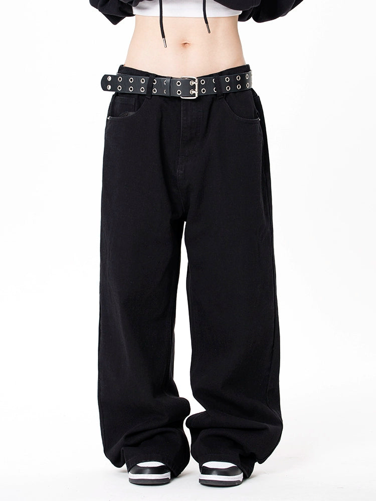 MMBBT Vintage Loose Drape Straight Jeans