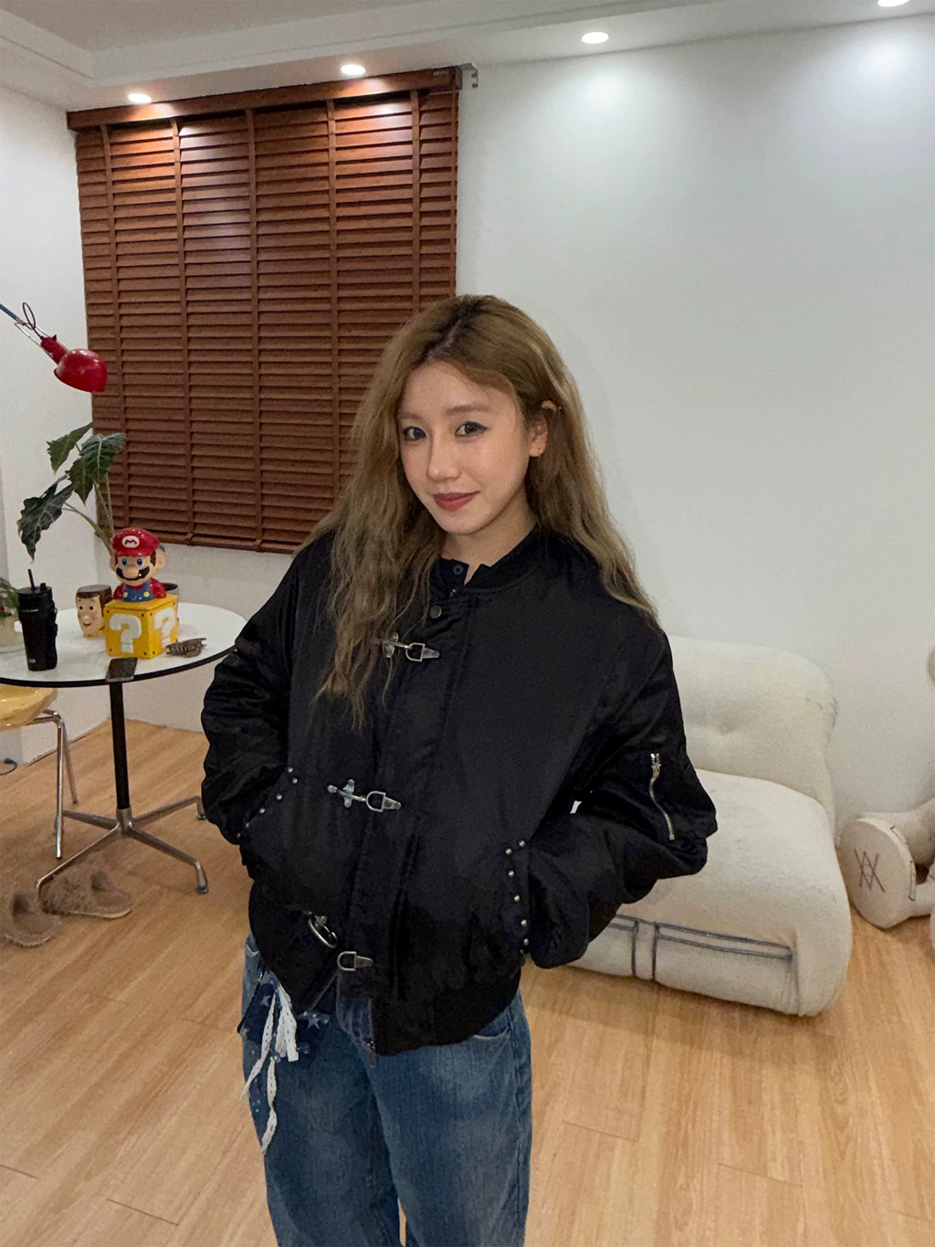 CCYE Lobster Button Bead Flight Jacket Cotton Jacket