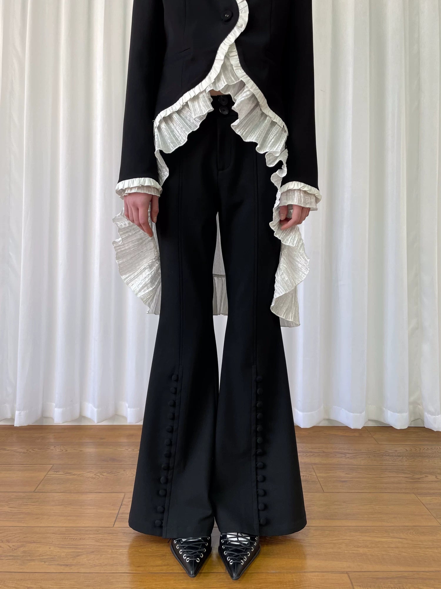 Loosesmell Skinny Premium Drape Wide Leg Pants Floor-mopping Pants