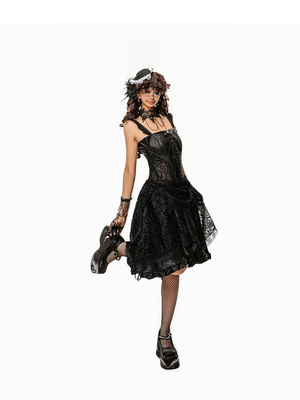 Arielink Irregular Mesh Skirt