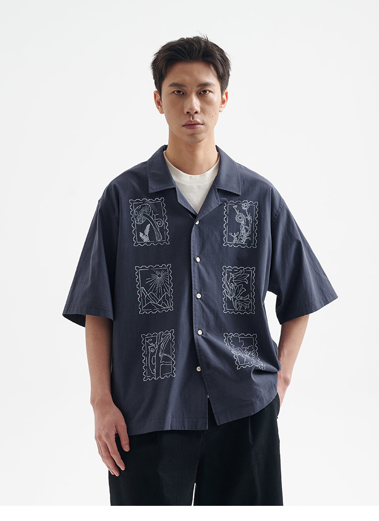 BUTTBILL 25SS Non-sensory water pulp cuban collar shirt