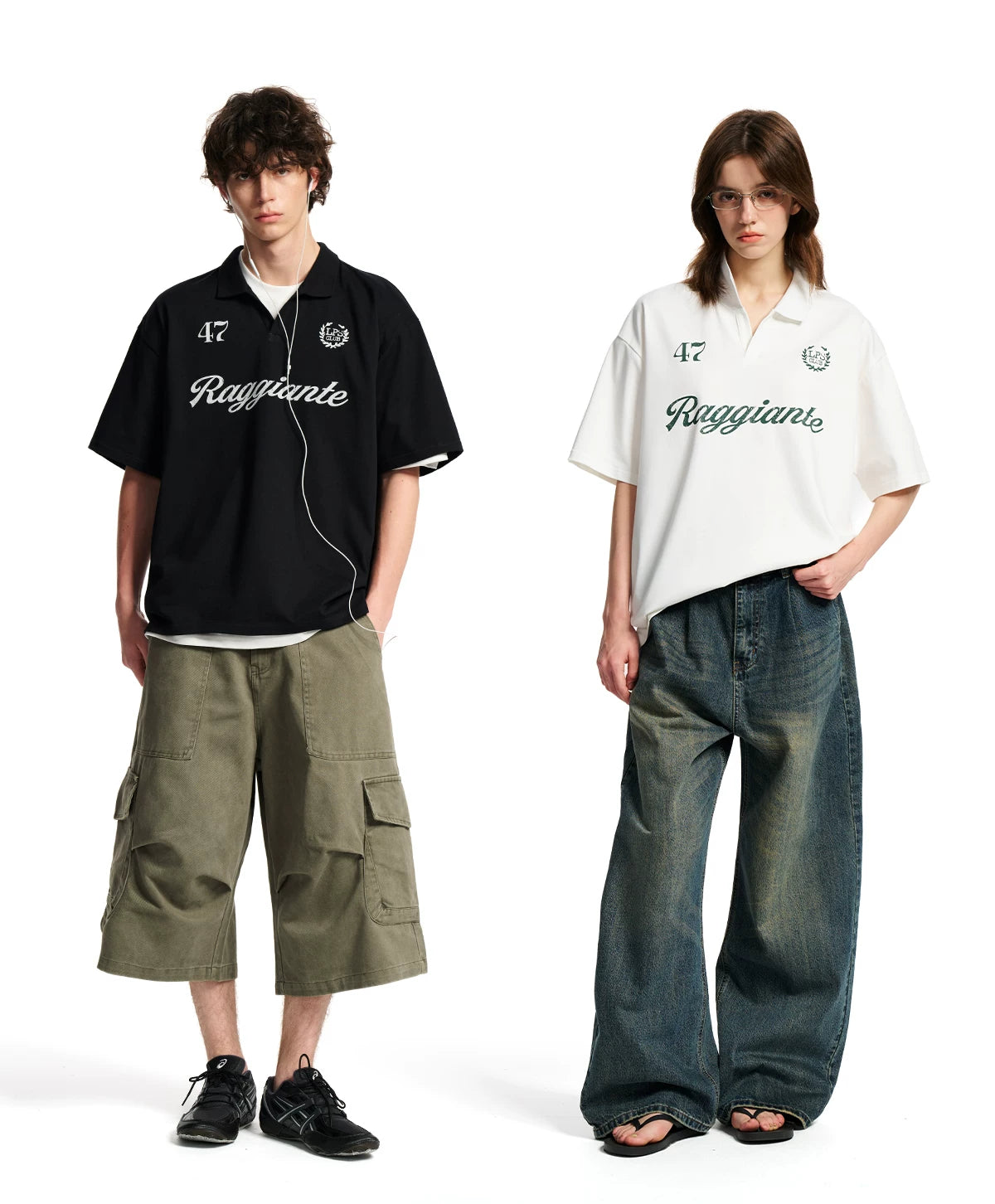 Loopsoon Lapel Loose Fashion Loose Tee