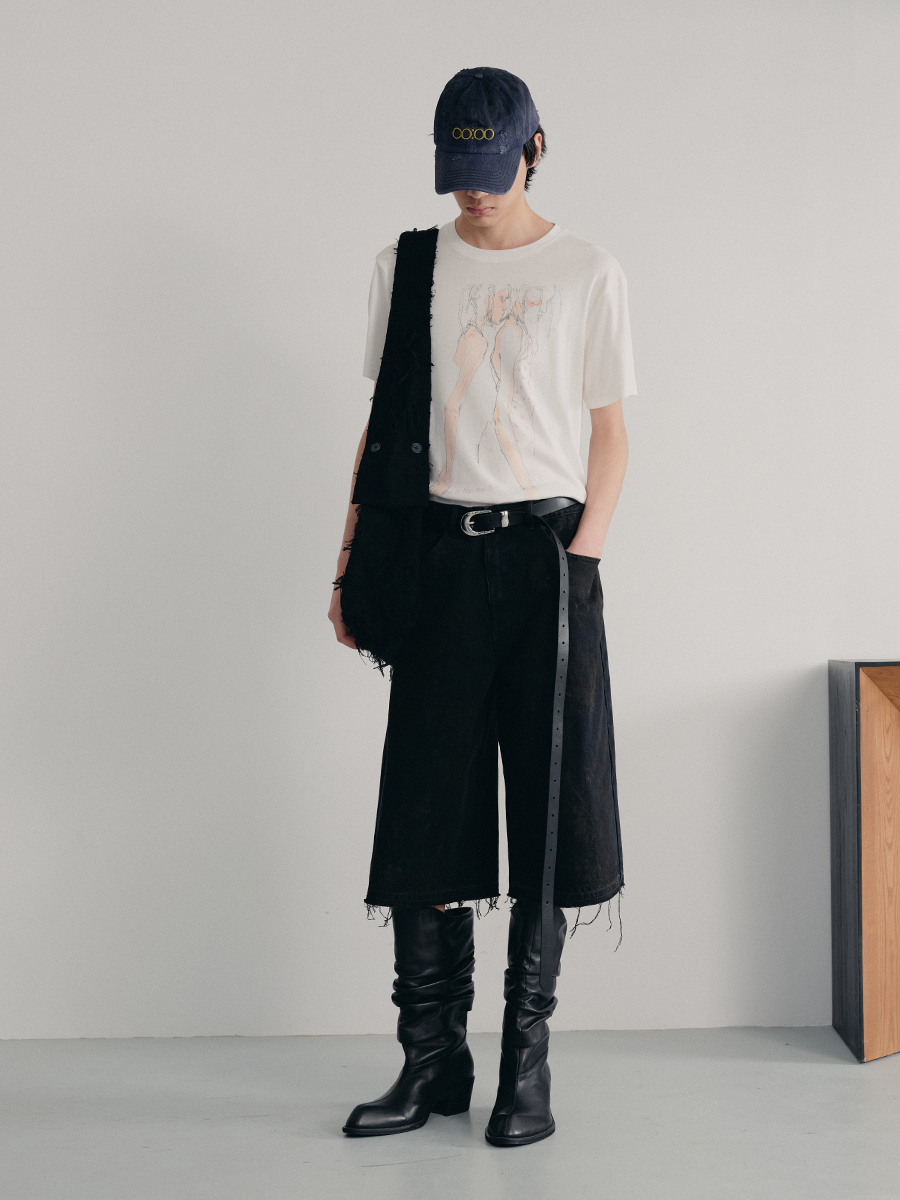 JCAESAR Fringed Rhombus Messenger Bag