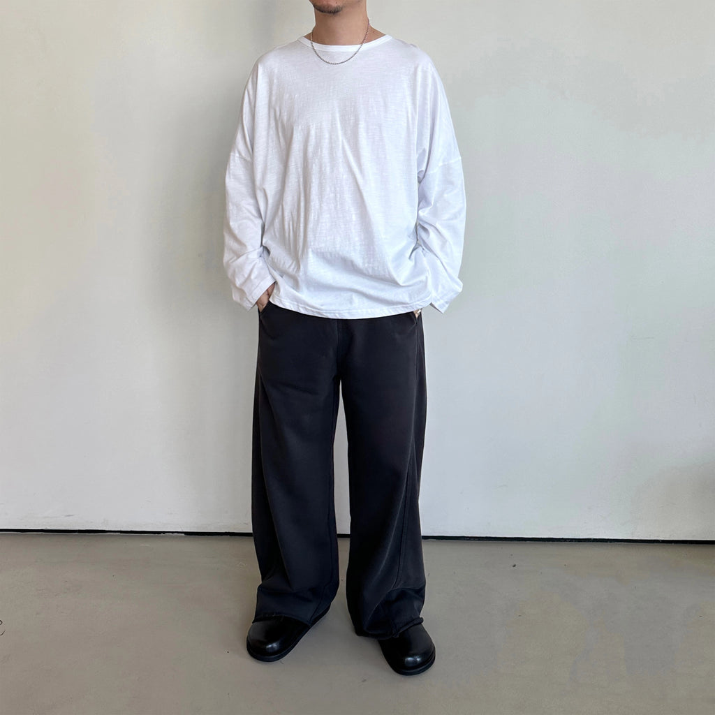 Anniehall Beard Cuff Pants Foot Twist Seam Wash Sweatpants