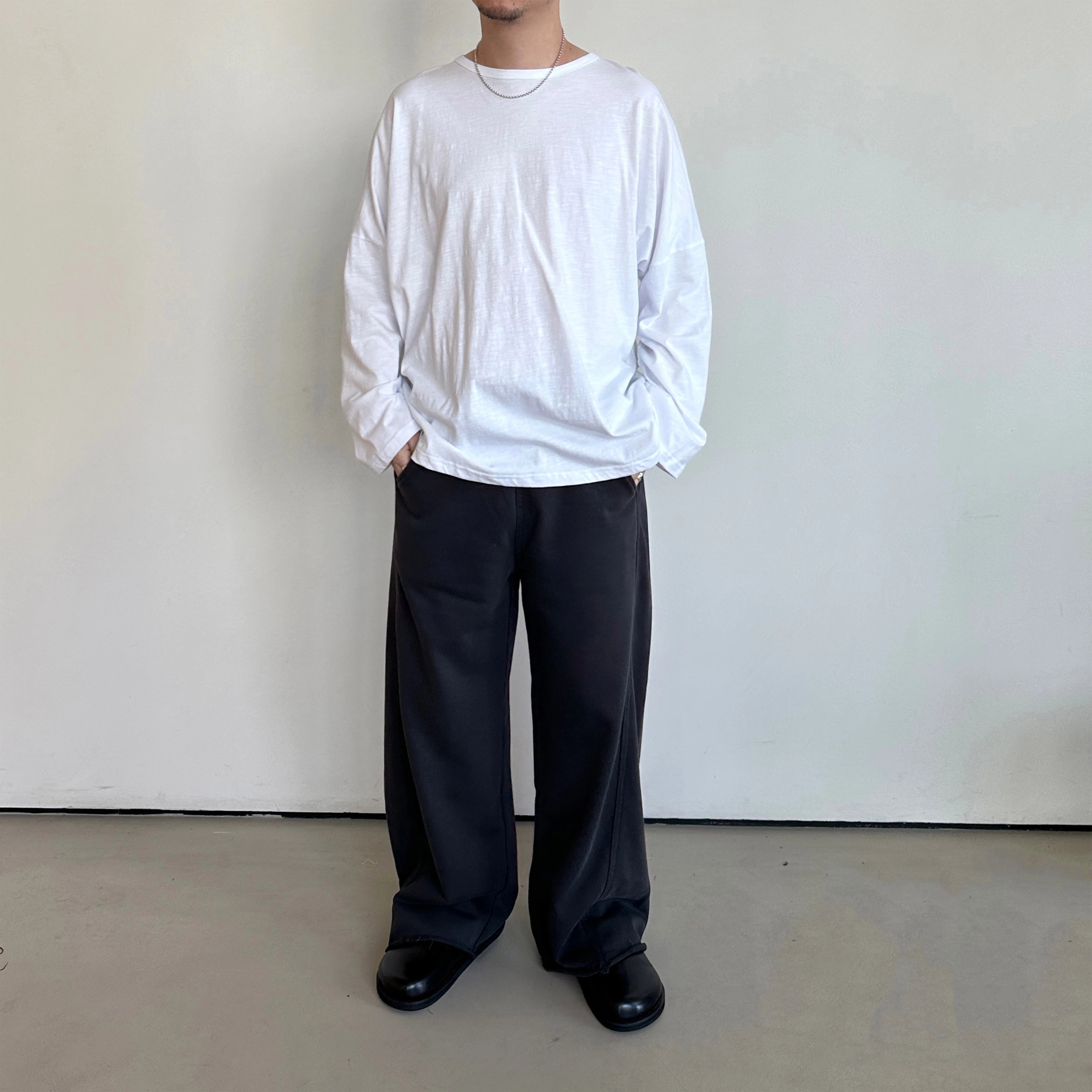 Anniehall Beard Cuff Pants Foot Twist Seam Wash Sweatpants