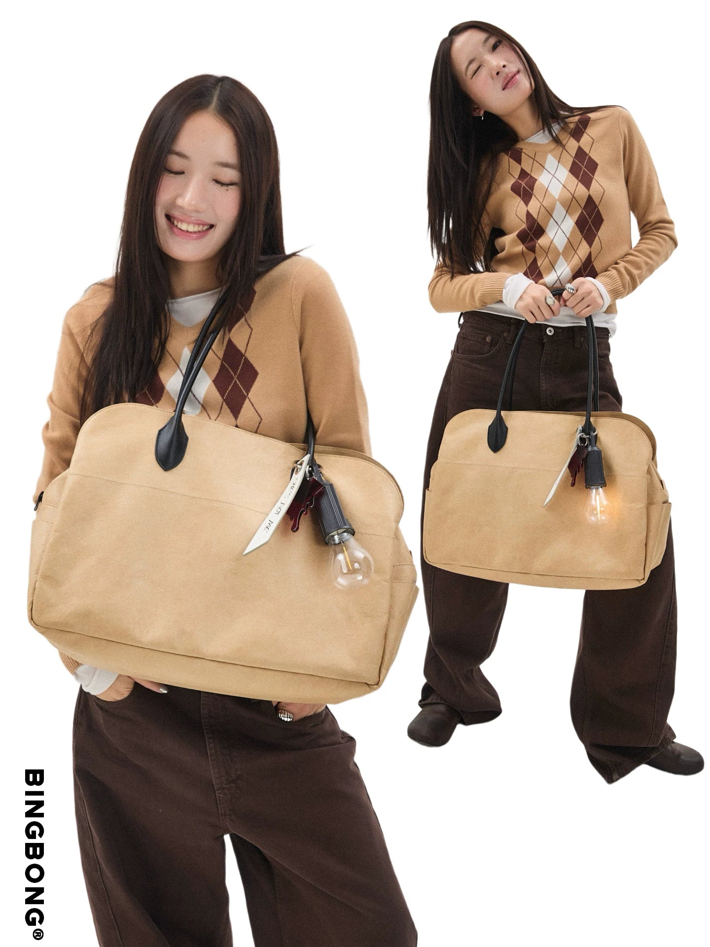 BINGBONG Large Capacity Creative Pendant Tote Bag