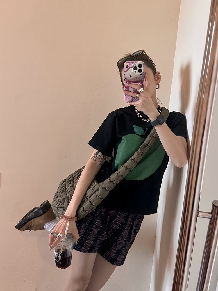 MMBBT Apple Print Crew Neck Tee