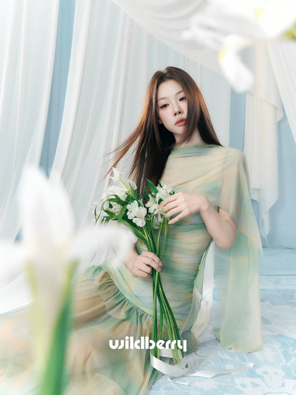 Wildberry Mesh Suspender Waist Dress