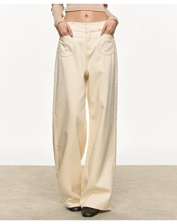 Anna Aneae Straight Casual Wide-leg Jeans