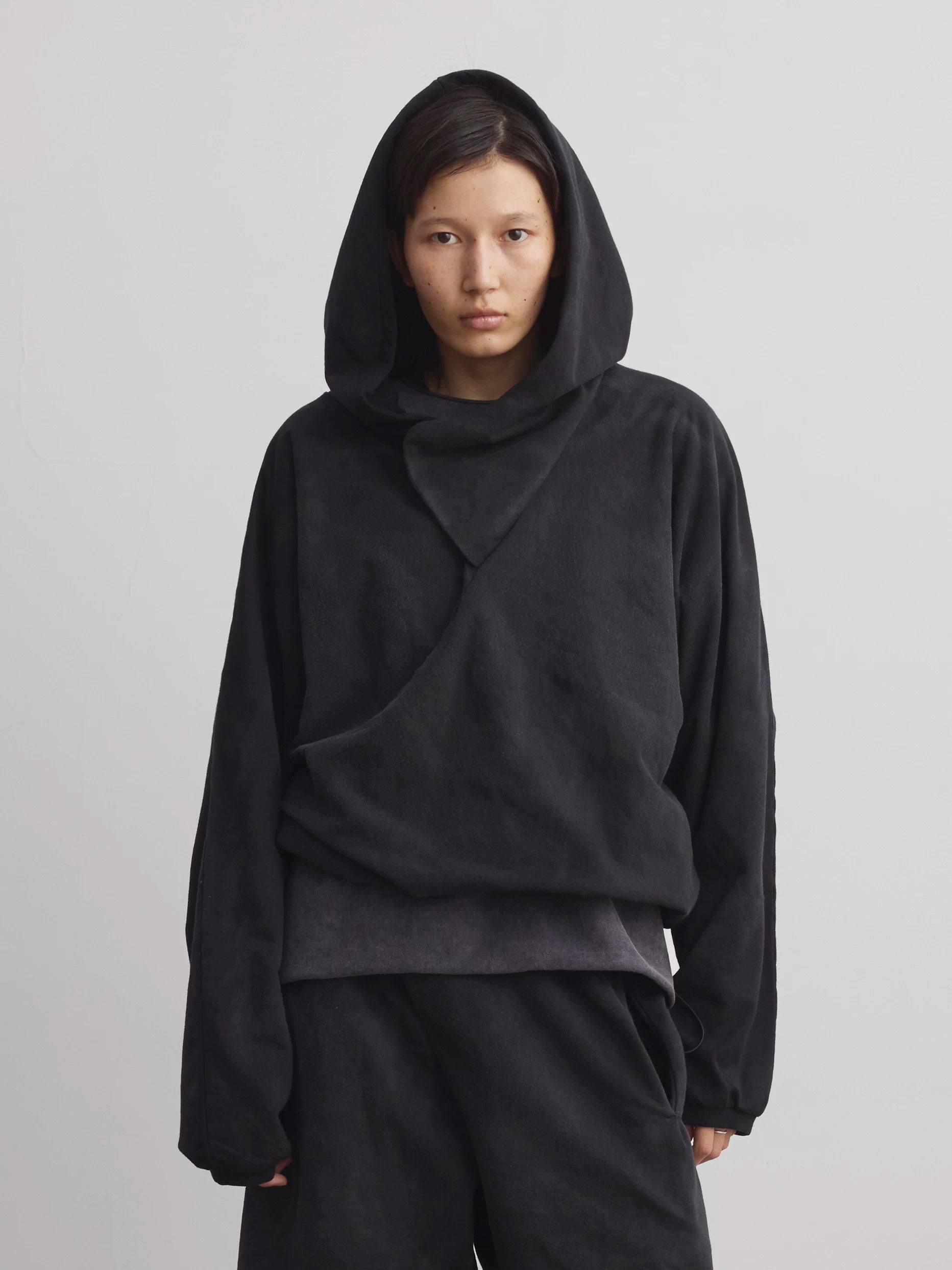 Terrawear Vintage Short Wide Casual Hooded Sweater