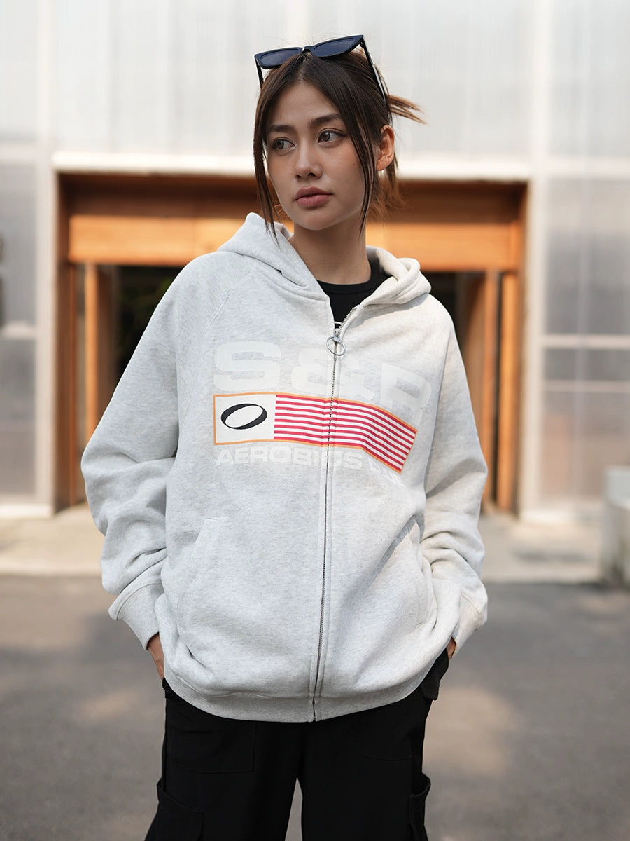 SOSER American Cardigan Top Zip Up Jacket