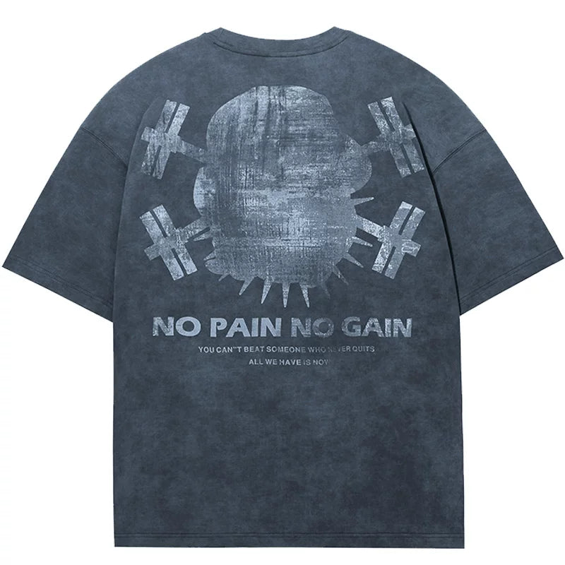 MuscleDog Tie-dye Loose Sports and Leisure Tee