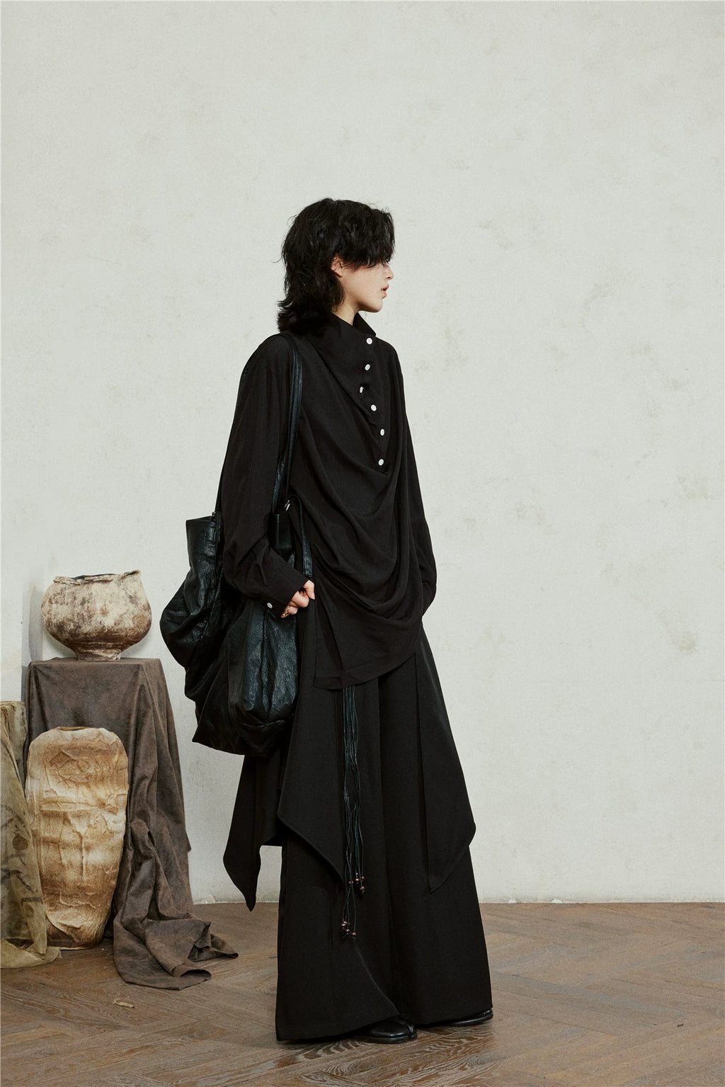 SUNYVONNE Irregular Casual Wide-leg Pants