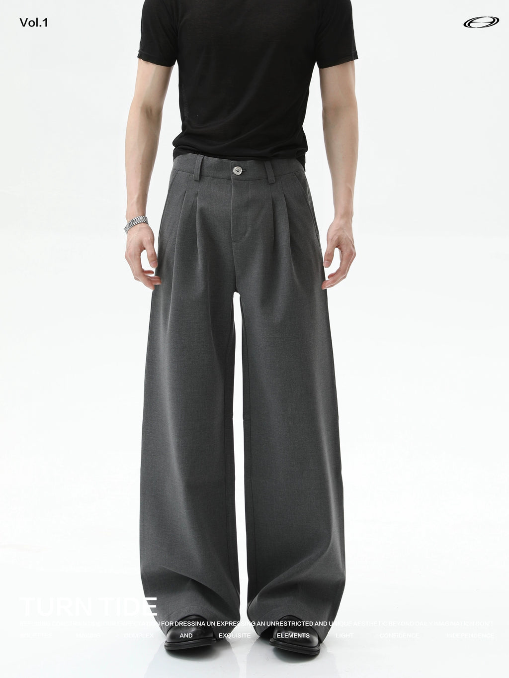 TURNTIDE Niche High-end Three-dimensional Tailoring Straight Trousers