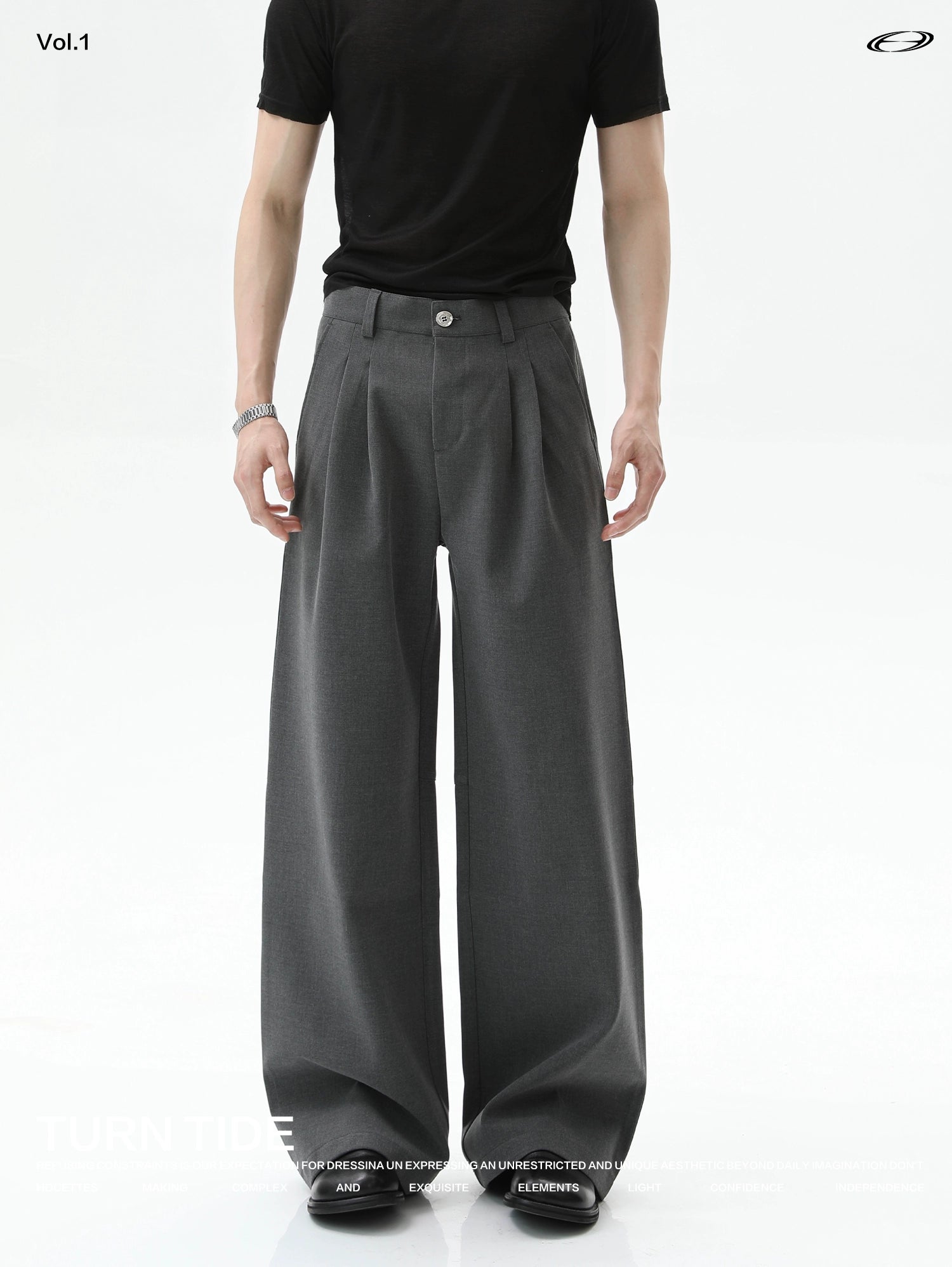 TURNTIDE Niche High-end Three-dimensional Tailoring Straight Trousers