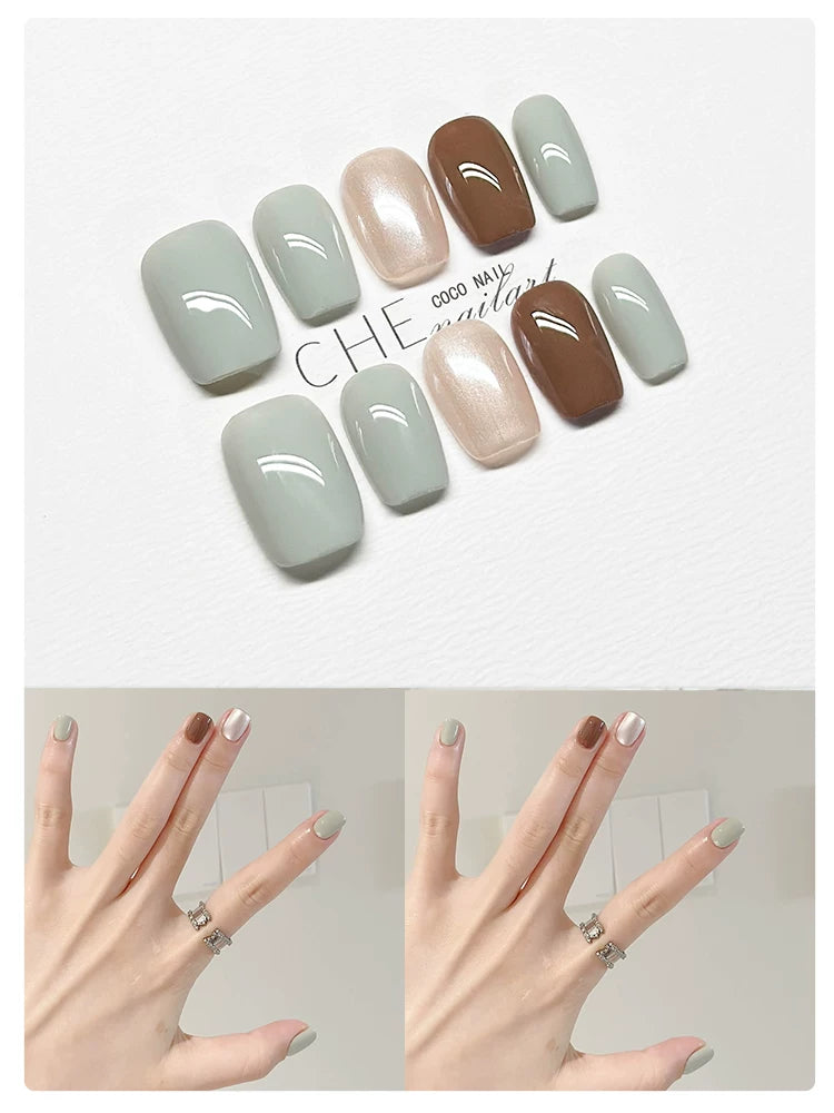 CoCo Short Gentle Temperament Advanced Sense Handmade Manicure Wear Nail