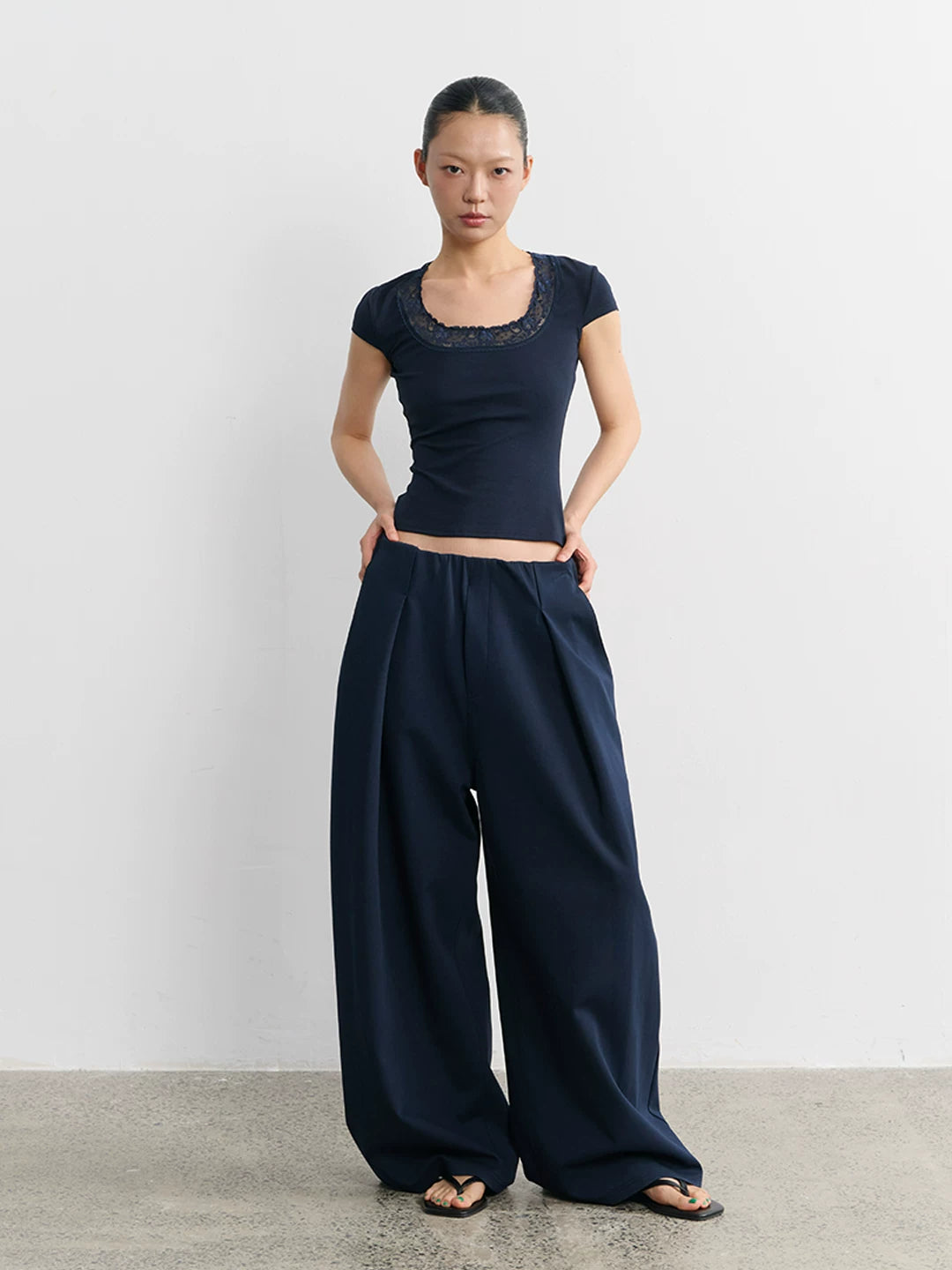 LINY LIBERTY High Waist Wide Leg Casual Versatile Sweatpants