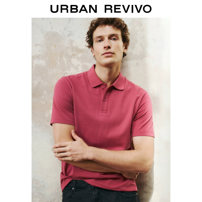 URBAN REVIVO Business Light Commuter Versatile Polo tee