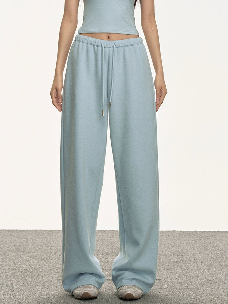 Anna Aneae Versatile Skinny Lazy Loose Straight Floor Pants