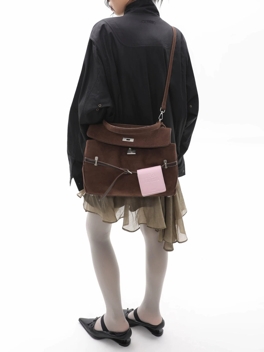 JANDRESS Suede Shoulder Armpit Messenger Bag