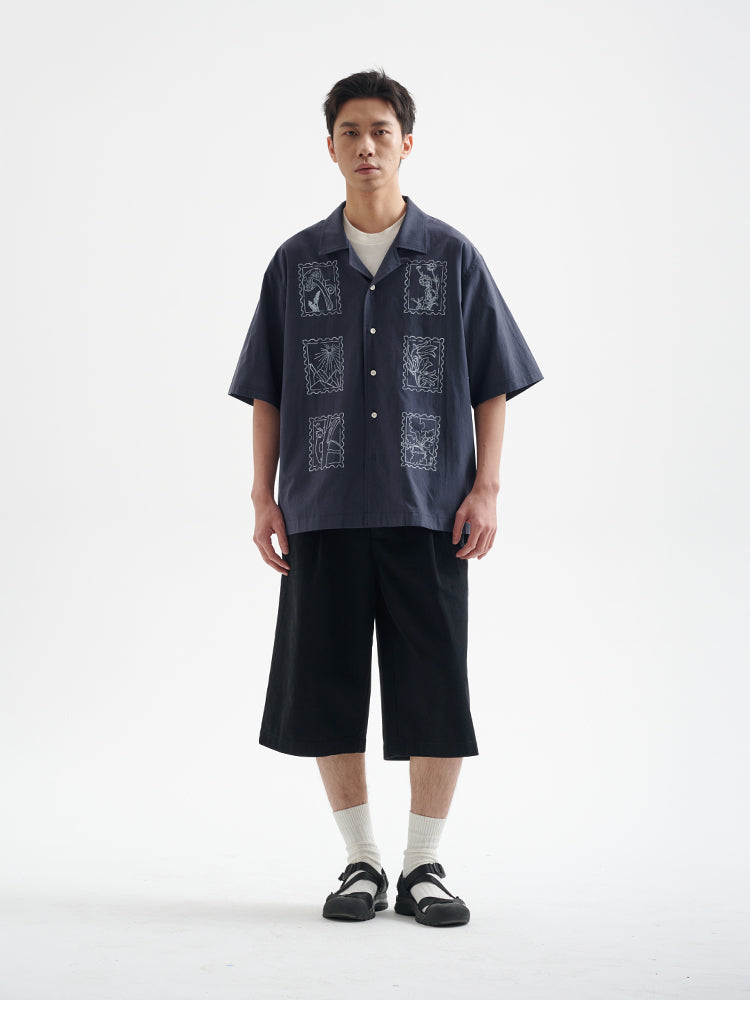 BUTTBILL 25SS Non-sensory water pulp cuban collar shirt