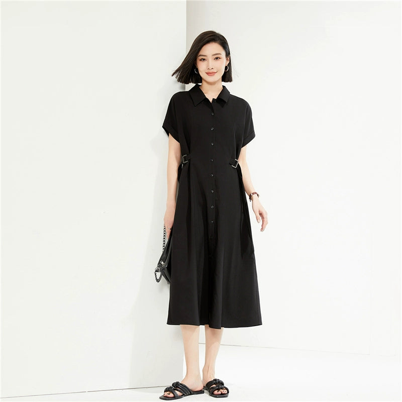 Giordano Fashion Waist Shoulder Shirt Dress