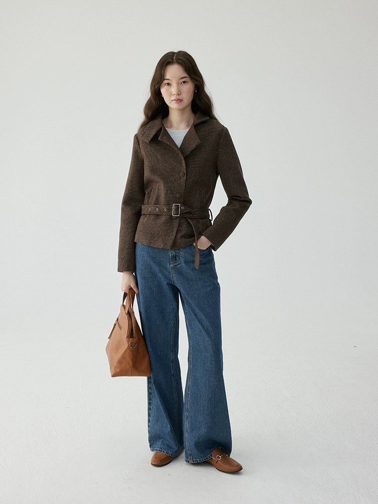 VOOE Retro Waist Slim Versatile Jacket