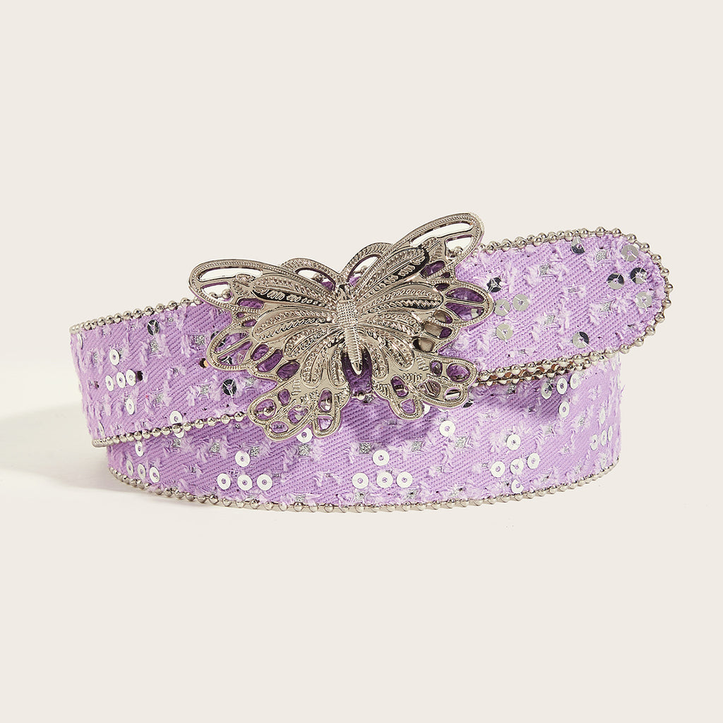 Intertek Decorative Butterfly Smooth Buckle Belt