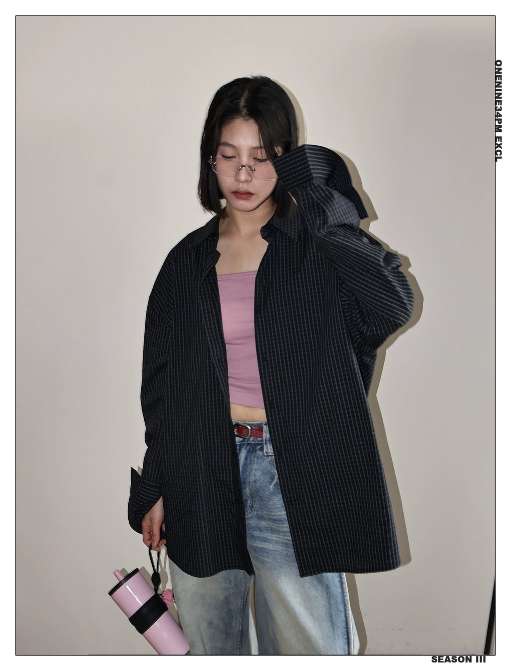 ONENINE34PM Slack Plaid Shirt