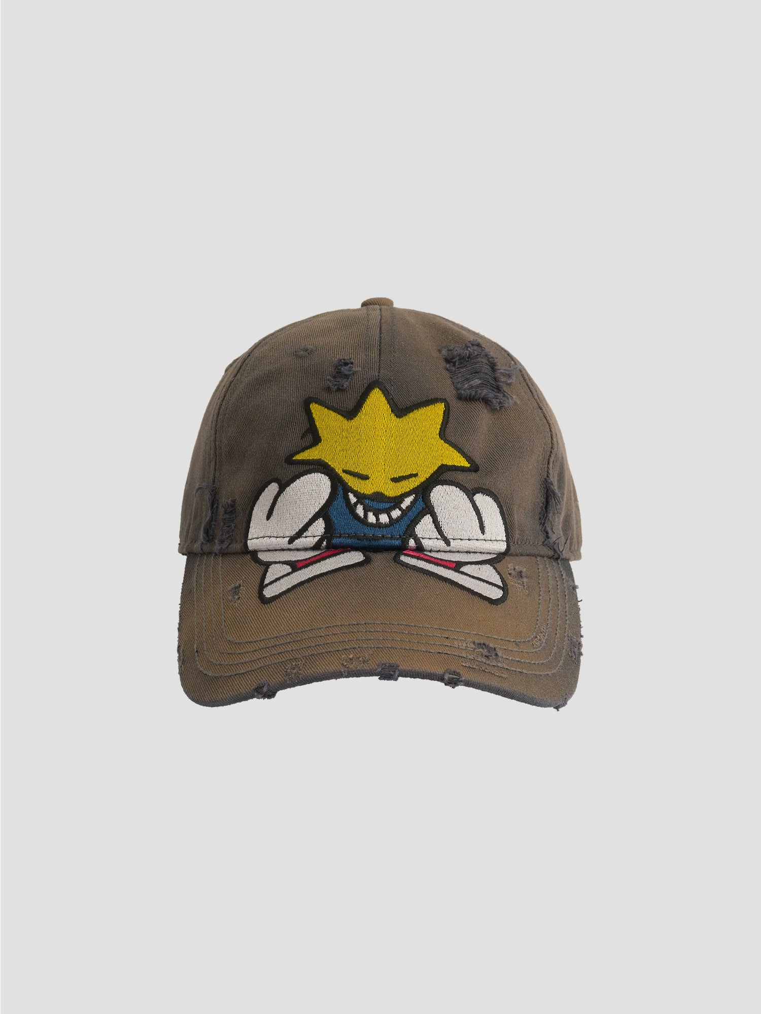 Fleamarket Cartoon Embroidery Wash Water Do Old Cap