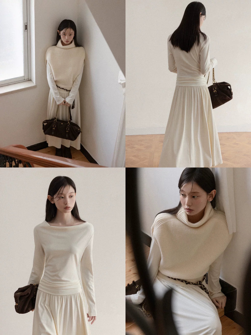 Cantonstory Slim Long Sleeve Dress