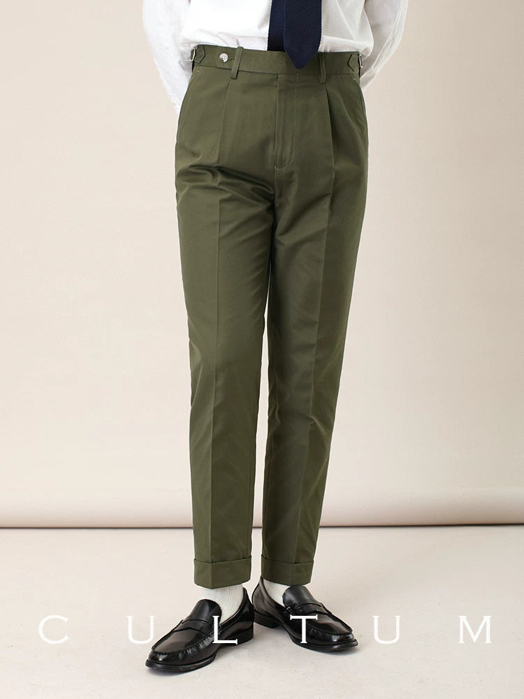 CULTUM Vintage Ruffled Straight Trousers
