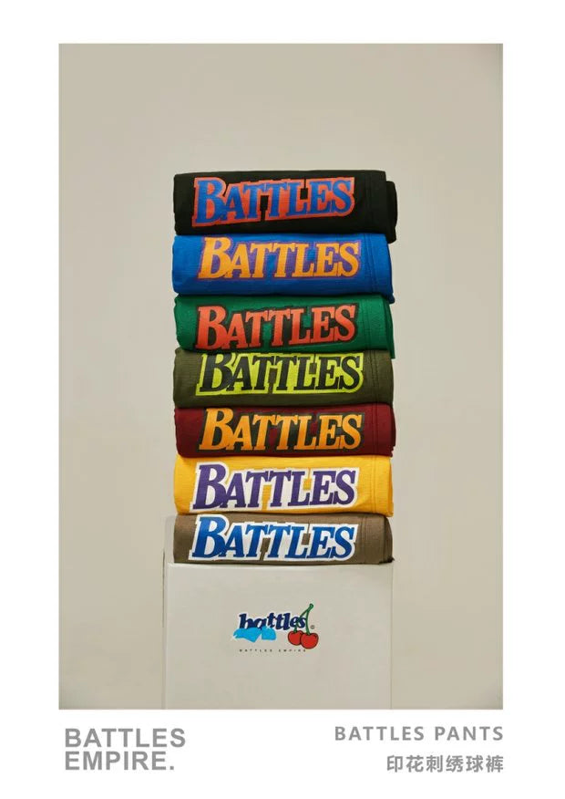 Battles Street Embroidery Printed Basketball Shorts