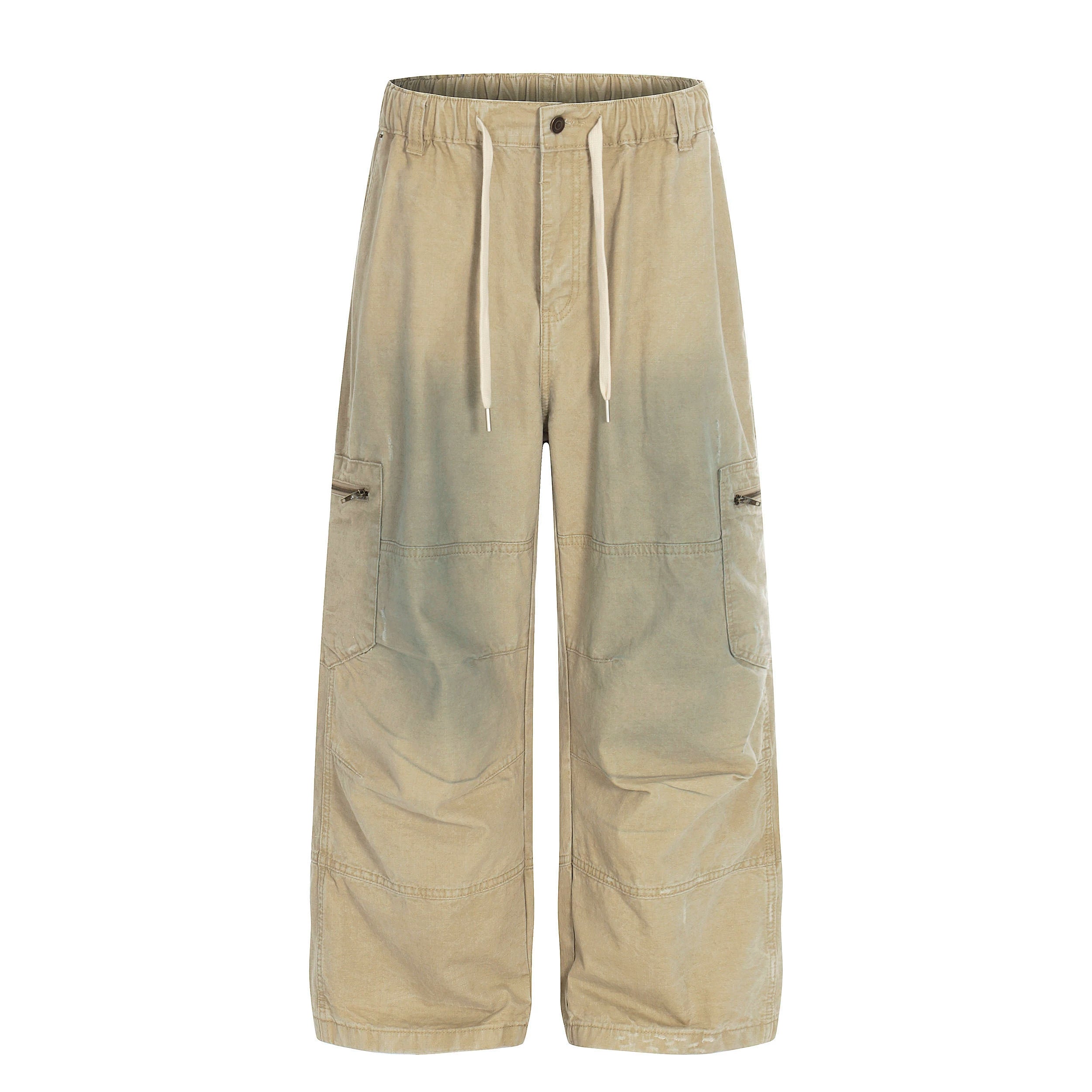 A+WF Retro Made Old Dirty Stained Pleated Overalls