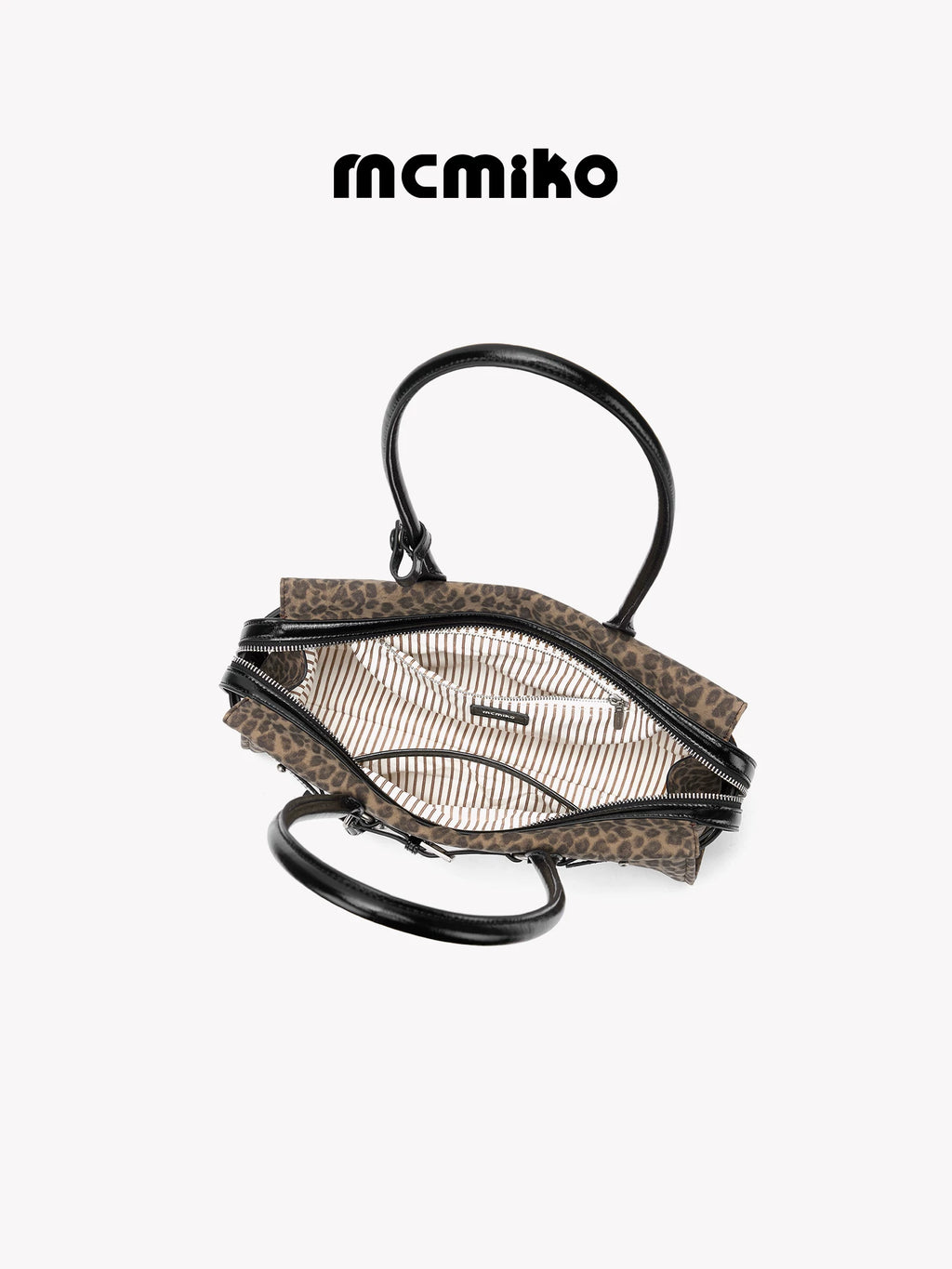 Mcmiko Vintage Leopard Print Shoulder Bag