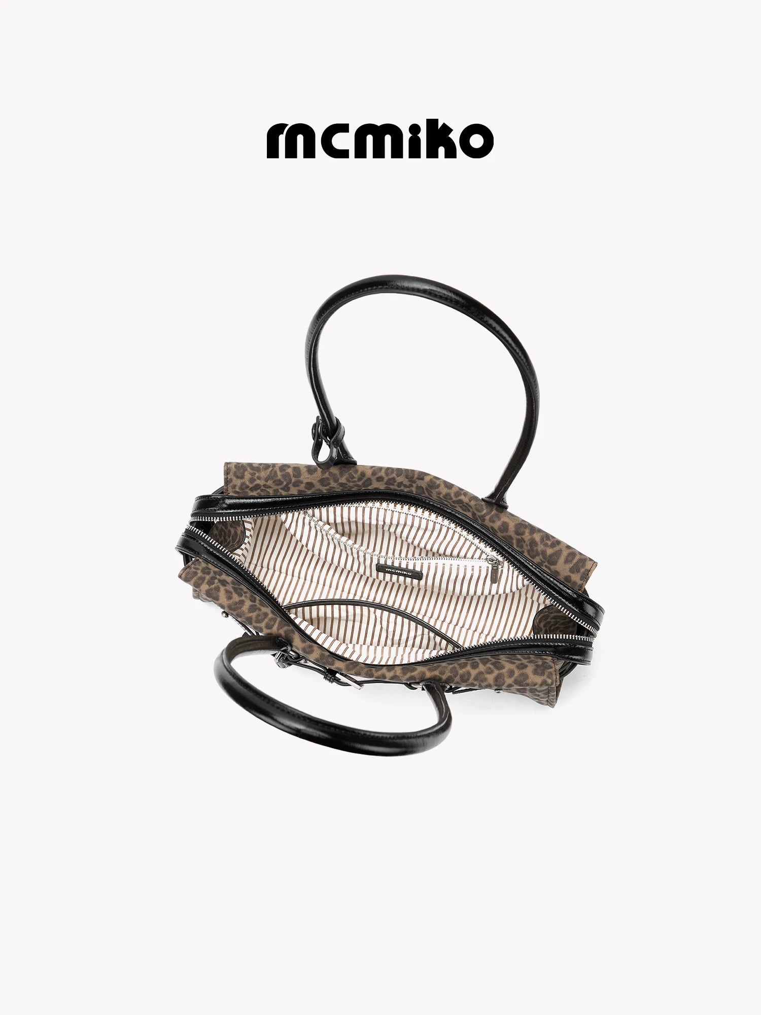 Mcmiko Vintage Leopard Print Shoulder Bag