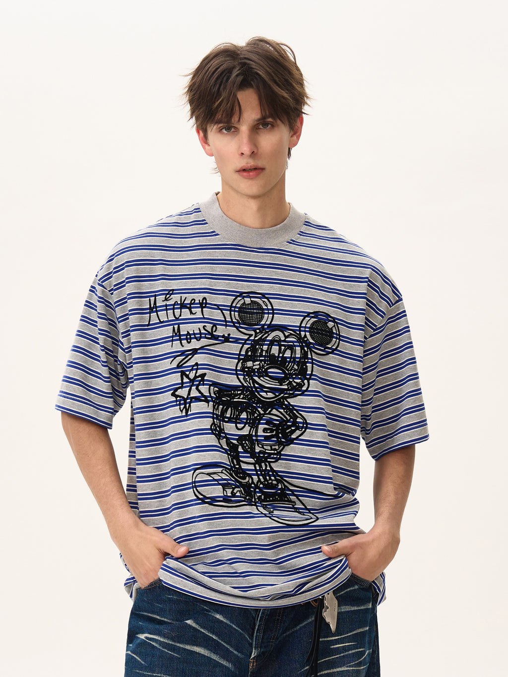 BTSG Mickey striped Tee